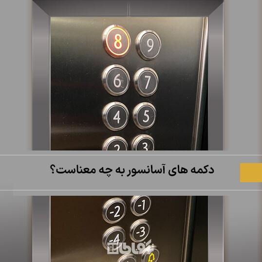 معنی دکمه های آسانسور